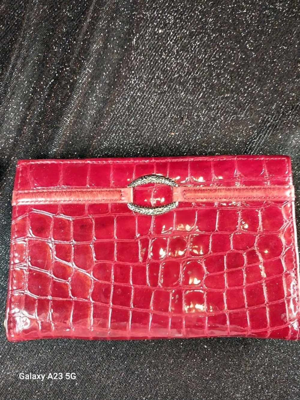 Brighton Red & Gold Patent Leather Wallet